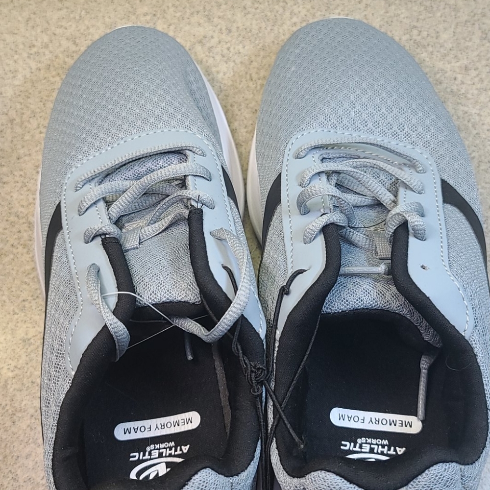 Athletic Works MENS Memory Foam.  Grey/White sz 8 - Picture 9 of 10